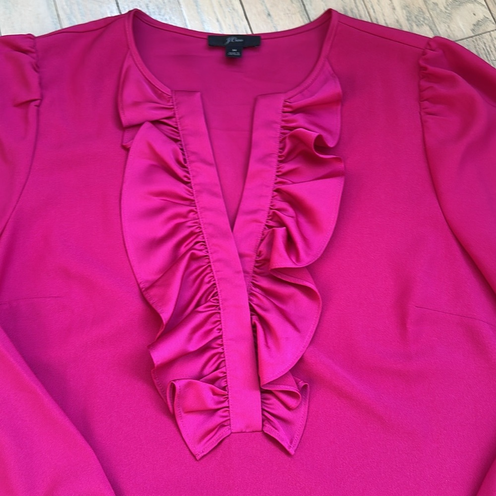 J. Crew - Ruffle Pink Blouse - Picture 3 of 5